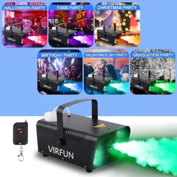 VIRFUN 6 LED Fog Machine with Remote Control
