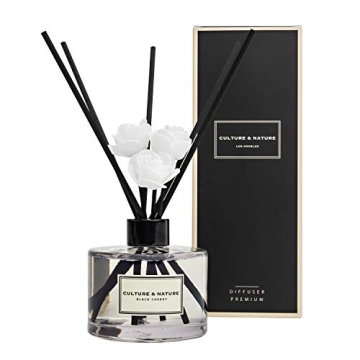 CULTURE & NATURE Reed Diffuser Set | 6.7oz Black Cherry Scent