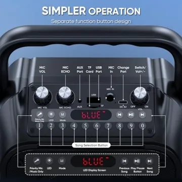 Karaoke Machine with Wireless Mics for Home Party