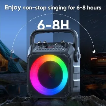 Karaoke Machine with Wireless Mics for Home Party