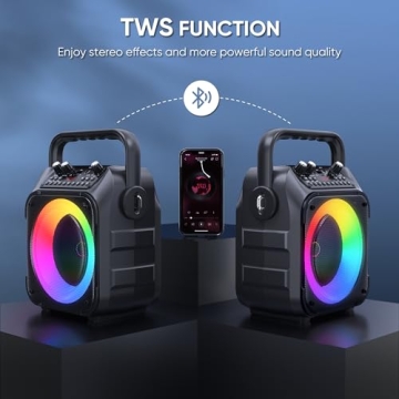 Karaoke Machine with Wireless Mics for Home Party