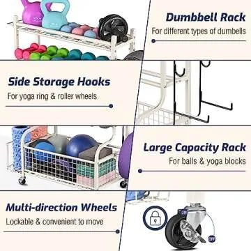 PLKOW Multifunctional Dumbbell Rack for Home Gym Storage