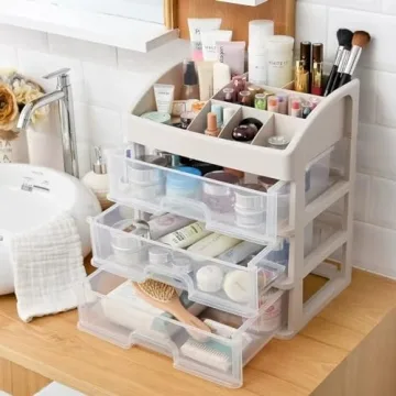 Stylish Makeup Organizer with 3 Drawers for All Ages