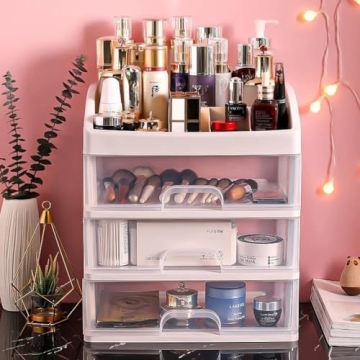 Stylish Makeup Organizer with 3 Drawers for All Ages