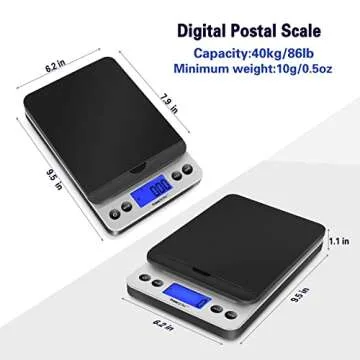 THINKSCALE Shipping Scale, 86lb Postal Scale - Precision Weighing for Business
