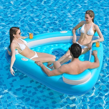 Jasonwell Floating Island Pool Float - Perfect Inflatable Relaxation Raft for All Ages