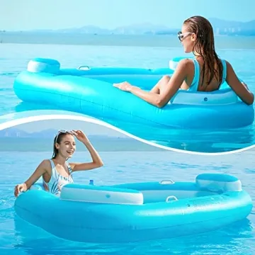 Jasonwell Inflatable Pool Float with Cup Holders