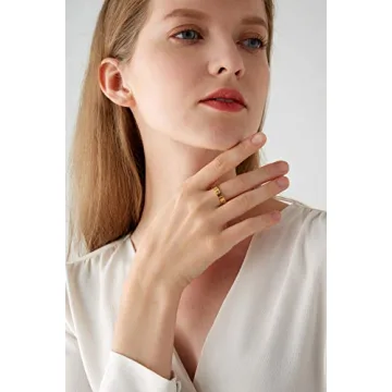 Stylish 18K Gold-Plated Friendship Ring for Women