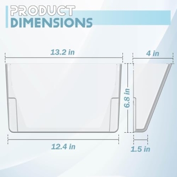 MINDEPOT Wall File Organizer with 6 Acrylic Pockets