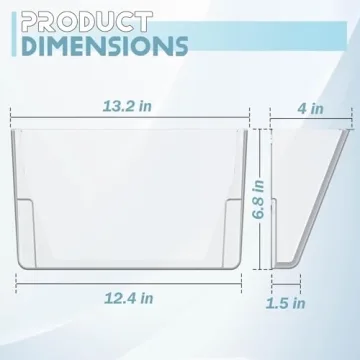 MINDEPOT Wall File Organizer with 6 Acrylic Pockets