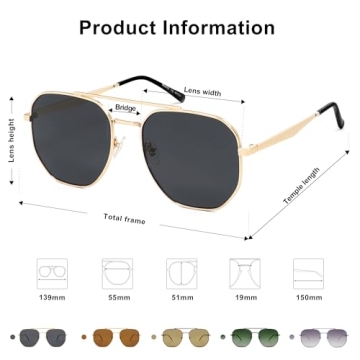 Stylish SOJOS Hexagon Sunglasses with UV400 Protection
