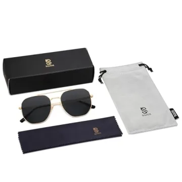 Stylish SOJOS Hexagon Sunglasses with UV400 Protection