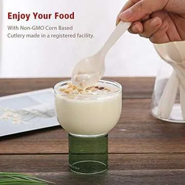 Eco-Friendly Compostable Spoons - Durable and Biodegradable