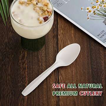 Eco-Friendly Compostable Spoons - Durable and Biodegradable