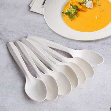 Eco-Friendly Compostable Spoons - Durable and Biodegradable