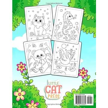 Happy Animals: Big, Cute & Fun Coloring Book With Dog, Cat, Horses, Monkey, Owl and More for Kids Ag...