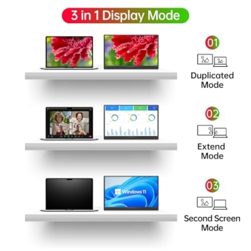 Yxk 15.6" Portable 1080P Ultra-Slim Travel Monitor