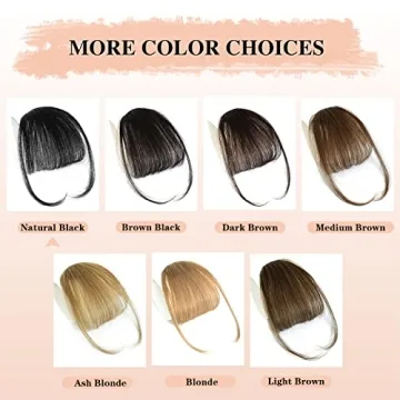 NAYOO Clip-in Bangs 100% Human Hair Extensions for Women