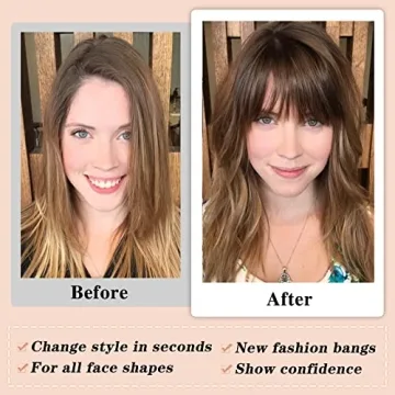 NAYOO Clip-in Bangs 100% Human Hair Extensions for Women