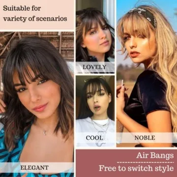 NAYOO Clip-in Bangs 100% Human Hair Extensions for Women