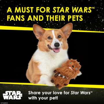 Star Wars Plush Chewbacca Dog Toy - Squeaky Fun for All Dogs