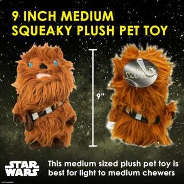 Star Wars Plush Chewbacca Dog Toy - Squeaky Fun for All Dogs