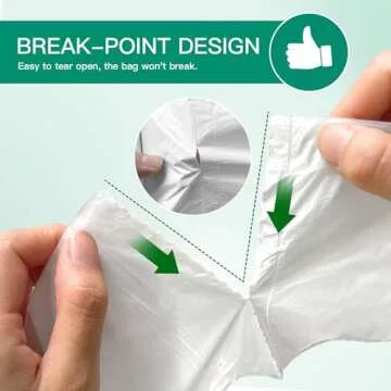 JOYEUX Small Trash Bags 1.2 Gallon, 90 Count Mini Garbage Bags for Bathroom Home Office Trash Can Liners, fit 4.5-5 Liter, 1-1.5 Gal, Clear