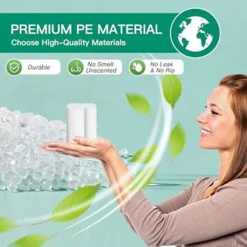 JOYEUX Small Trash Bags 1.2 Gallon, 90 Count Mini Garbage Bags for Bathroom Home Office Trash Can Liners, fit 4.5-5 Liter, 1-1.5 Gal, Clear