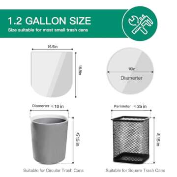 JOYEUX Small Trash Bags 1.2 Gallon, 90 Count Mini Garbage Bags for Bathroom Home Office Trash Can Liners, fit 4.5-5 Liter, 1-1.5 Gal, Clear