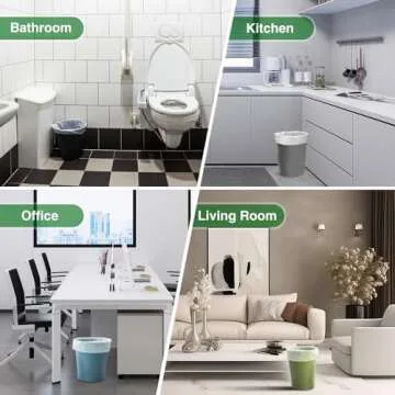 JOYEUX Small Trash Bags 1.2 Gallon, 90 Count Mini Garbage Bags for Bathroom Home Office Trash Can Liners, fit 4.5-5 Liter, 1-1.5 Gal, Clear