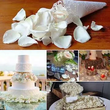 Dried White Rose Petals for Weddings and Romantic Decor