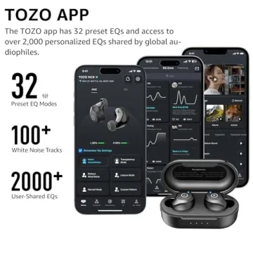 TOZO NC9 Hybrid Active Noise Cancelling Wireless Earbuds