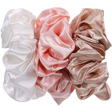 6 Pack Soft Satin Scrunchies for All Hair Types