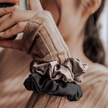 6 Pack Soft Satin Scrunchies for All Hair Types