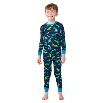 Hatley Organic Cotton Pajamas for Boys - Sharptooth Rex 6Y