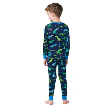 Hatley Organic Cotton Pajamas for Boys - Sharptooth Rex 6Y