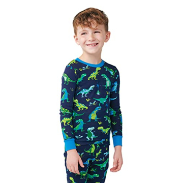 Hatley Organic Cotton Pajamas for Boys - Sharptooth Rex 6Y