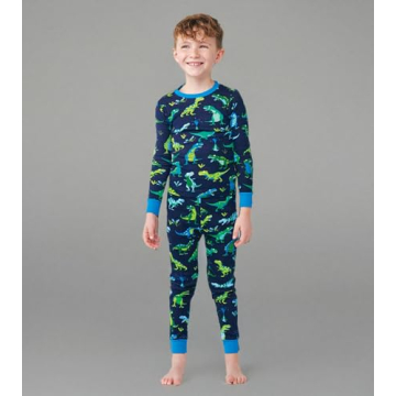 Hatley Organic Cotton Pajamas for Boys - Sharptooth Rex 6Y