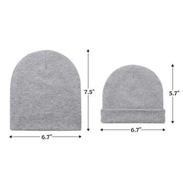 Durio Baby Hats 0-6 Months Newborn Baby Hats Baby Beanies for Girls Baby Girl Winter Hat Newborn Baby Girl Hats Black&White&Gray&Navy