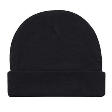 Durio Baby Hats 0-6 Months Newborn Baby Hats Baby Beanies for Girls Baby Girl Winter Hat Newborn Baby Girl Hats Black&White&Gray&Navy