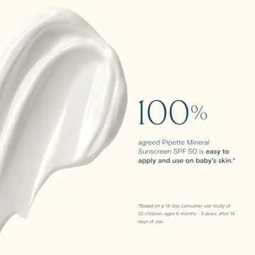 Pipette Mineral Sunscreen - SPF 50 Broad Spectrum Baby Sunblock with Non-Nano Zinc, UVB/UVA Non-Toxi...