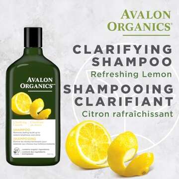 Avalon Organics Clarifying Lemon Shampoo - 11 oz. (Pack of 2)
