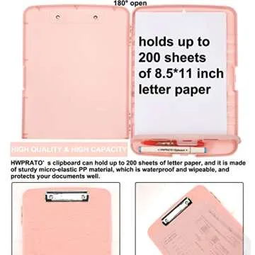 HWPRATO Clipboards with Storage for Nurses and Teachers