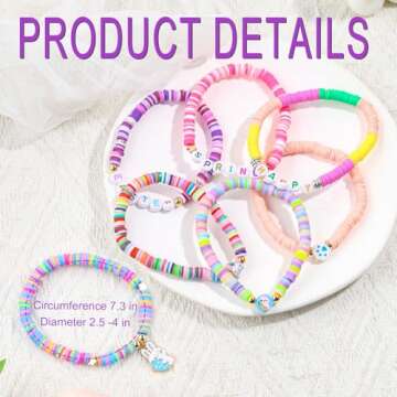 7Pcs Vibrant Easter Bunny Bracelets for All Ages