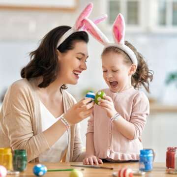 7Pcs Vibrant Easter Bunny Bracelets for All Ages