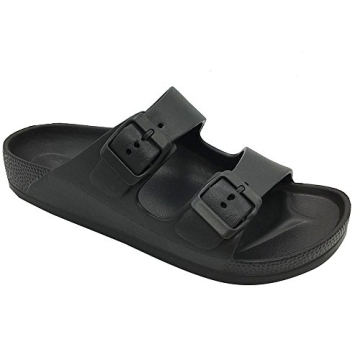 FUNKYMONKEY Men's Comfort Slides with Adjustable Straps for All-Day Ease