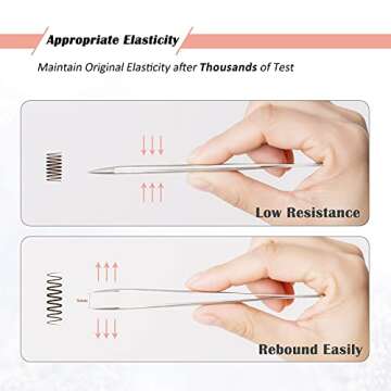 LANKIZ Eyelash Extension Tweezers Set 5 PCS for Eyelash Extensions Stainless Steel Lash Tweezers for Volume Lash Extensions-Rose Gold pinzas para pestaas pelo a pelo