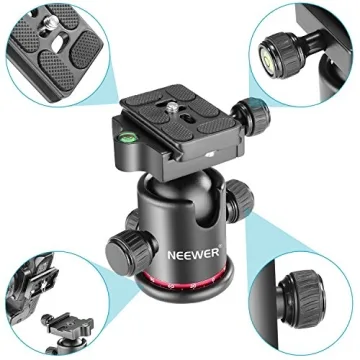 NEEWER Tripod Ball Head 360° with Quick Release Plate