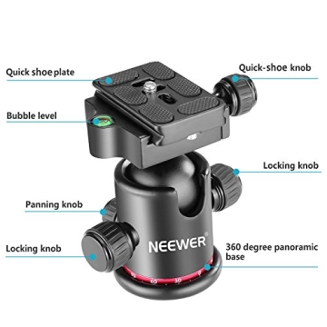 NEEWER Tripod Ball Head 360° with Quick Release Plate