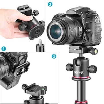 NEEWER Tripod Ball Head 360° with Quick Release Plate